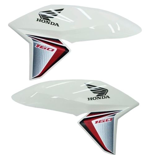 Aba Tanque Titan 160 Branca 2016 Adesivada Par