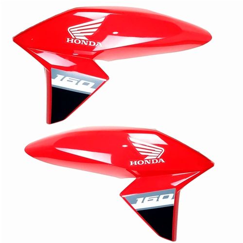 Aba Tanque Titan 160 Vermelha 2020 E 2021 Adesivada Par