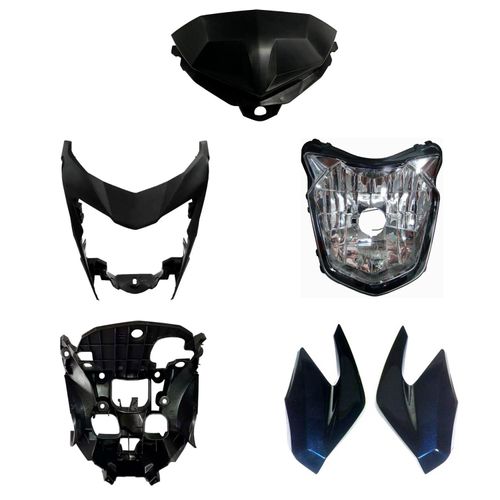 Farol Cb250f Twister Com Suporte Painel E Carenagem Bananinha Azul 2018