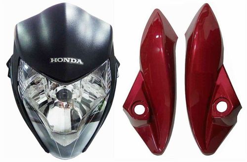 Kit Farol Cb300 Frontal Nacional Farol Carenagem Lateral Coloridas