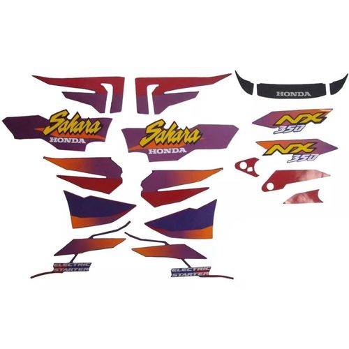 Faixa Adesiva Nx350 Sahara 1997 Vermelha