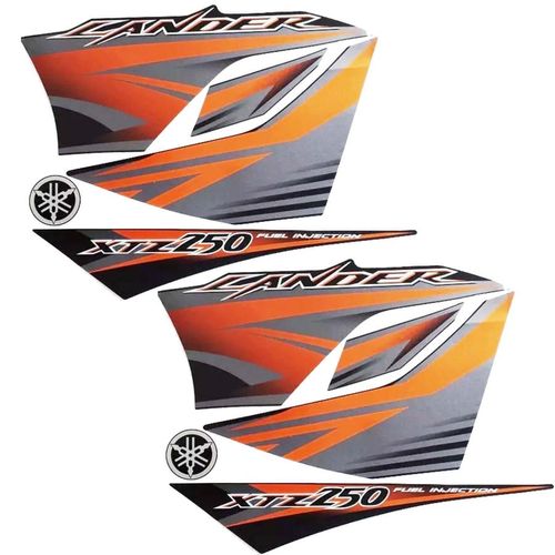 Faixa Adesiva Xtz250 Lander Preta 2012 2013