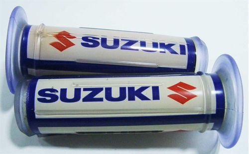 Manopla Silicone Suzuki Branca C/ Azul