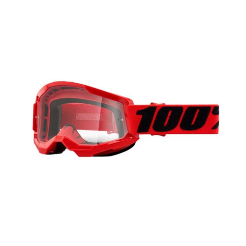 Óculos 100% Strata 2 Red Lente Transparente - Vermelho