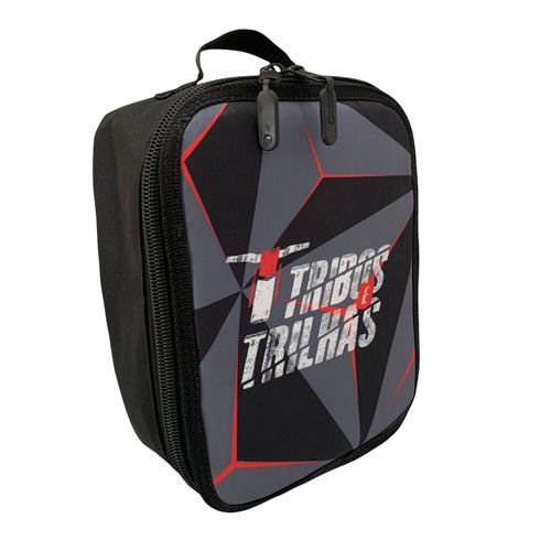 Bolsa para Óculos Tribos e Trilhas Whip - Preto/Vermelho