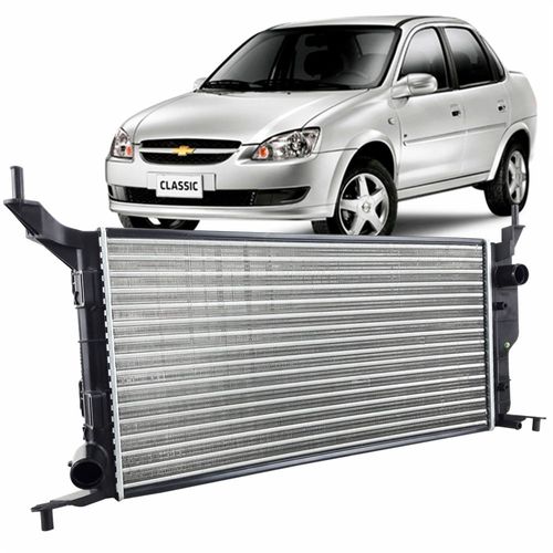 Radiador Visconde Chevrolet Corsa Classic 1.0 2011 até 2016 com Ar Condicionado e sem Ar Condicionado