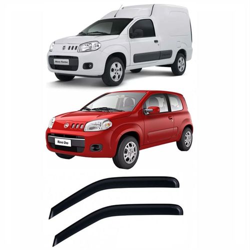 Calha de Chuva 2 Portas<br>Novo Uno 2011 até 2016<br>Novo Fiorino 2014 até 2020