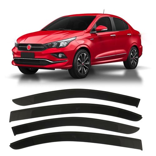 Calha de Chuva 4 Portas<br>Fiat Cronos 2018 em Diante