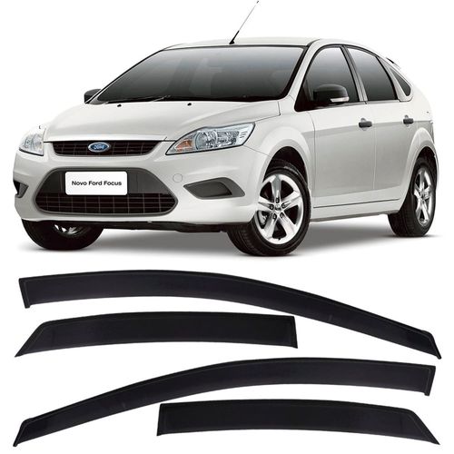 Calha de Chuva 4 Portas<br>Focus Hatch e Sedan 2009 até 2013