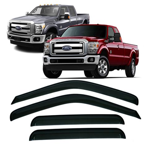Calha de Chuva 4 Portas - Ford F250 - F350 e F4000 Modelos com Cabine Dupla