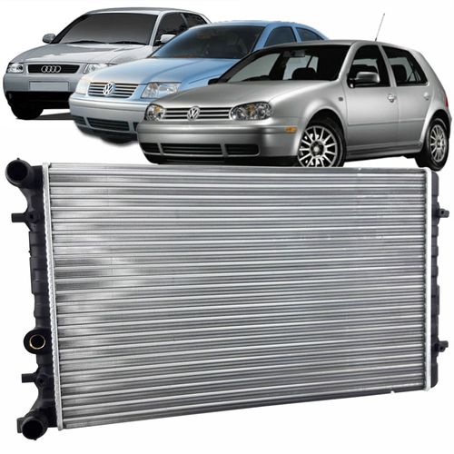 Radiador Visconde Volkswagen Bora 99 até 2006 Golf 99 até 2006 Audi A3 99 até 2007 Todos com Câmbio Manual