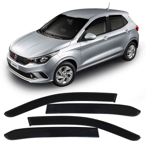 Calha de Chuva 4 Portas<br>Fiat Argo 2017 em Diante