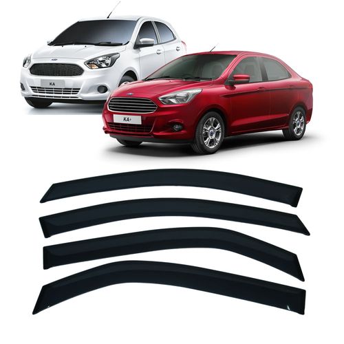 Calha de Chuva 4 Portas<br>Novo Ka Hatch 2014 até 2020<br>Novo Ka Sedan 2014 até 2020