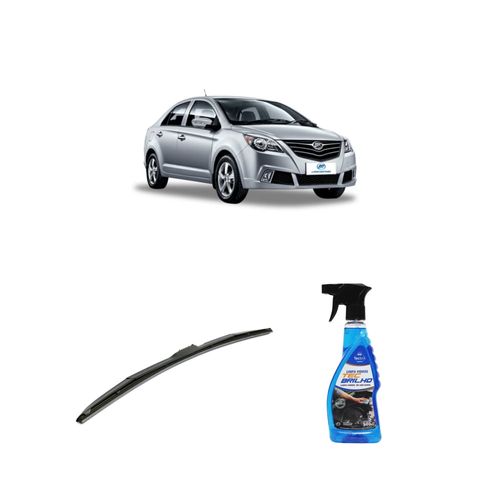 KIT LIMPA VIDROS SPRAY TECBRILHO 500ML PARA-BRISA TECBRIL + PALHETA UNIVERSAL HYBRID 24" REDUX32 LIFAN 530 DE 2015 A 2022
