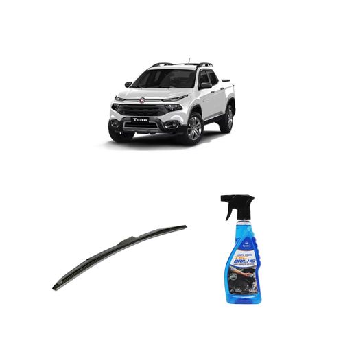 KIT LIMPA VIDROS SPRAY TECBRILHO 500ML PARA-BRISA TECBRIL + PALHETA UNIVERSAL HYBRID 24" REDUX32 TORO DE 2016 A 2022