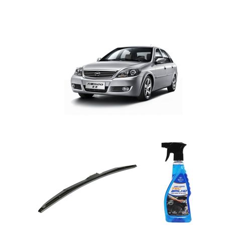 KIT LIMPA VIDROS SPRAY TECBRILHO 500ML PARA-BRISA TECBRIL + PALHETA UNIVERSAL HYBRID 24" REDUX32 LIFAN 520 DE 2010 A 2014