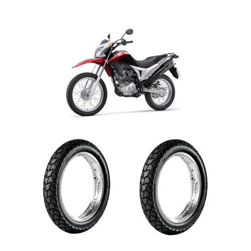 Par de pneus Bros 150 Xtz 150 Crosser 110/90-17 + 90/90-19 Viper Maggion