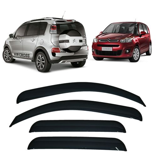 Calha de Chuva 4 Portas Citroen AirCross 2010 até 2017 e Citroen C3 Picasso 2011 até 2015