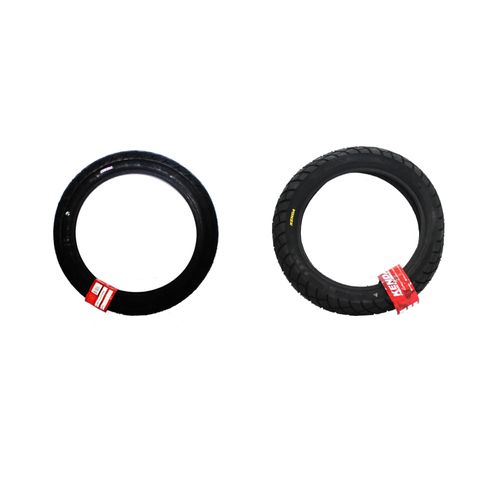 Pneu 80/100 Aro 18 Dianteiro + Pneu Bros 110/90-17 K761 Dual Sport Traseiro - Kenda