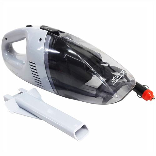 Mini Aspirador de Pó Automotivo Portátil 60W 12V Cinza e Preto Plug Acendedor de Cigarros Seineca