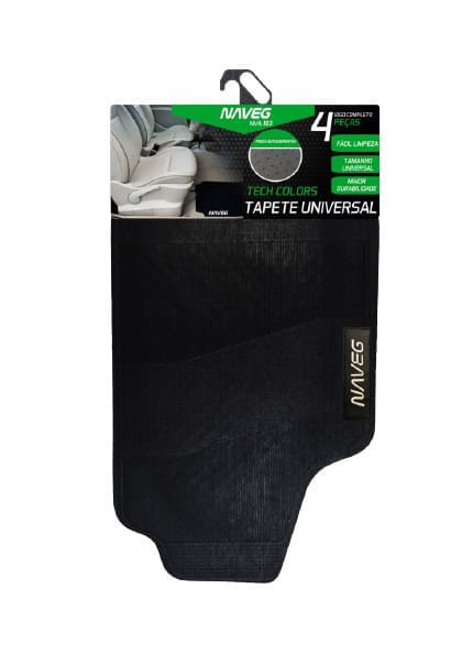 CONJUNTO DE TAPETES DE BORRACHA ECOLOGICA PRETO UNIVERSAL NVA 183 NAVEG