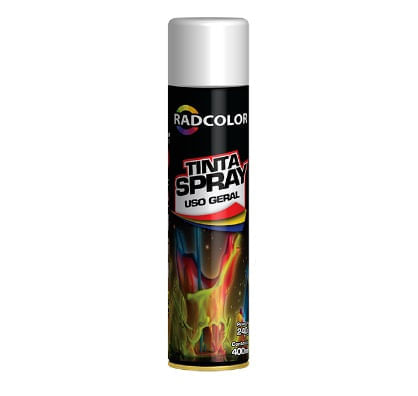 Tinta Spray Radcolor Branco Fosco Uso Geral 400 ml Radnaq RC2105