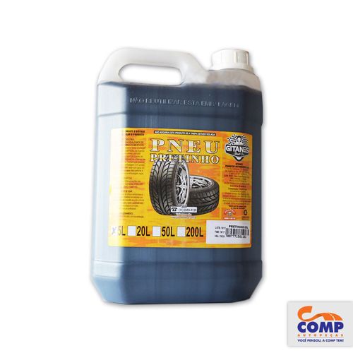 Pneu Pretinho Gitanes 5 Litros Pneu Borracha Brilho Proteção 8701