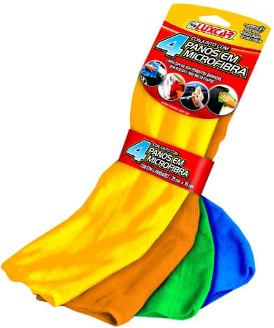 Kit Pano Microfibra Luxcar 4 unidades 3900