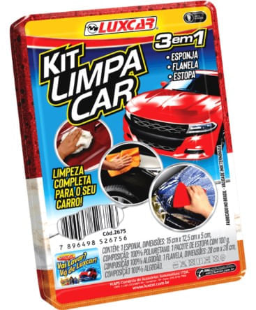 Kit de limpeza Luxcar 3 em 1 2675