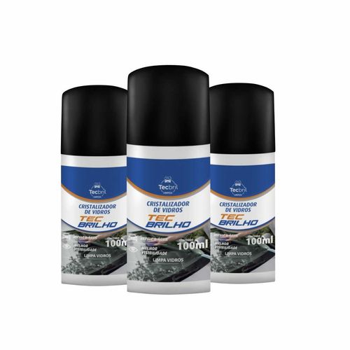 Cristalizador De Vidros 100ml Tecbril - 3 Peças