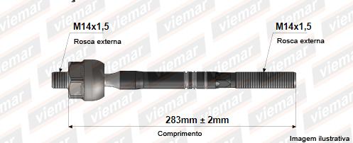Barra Axial Corsa 99 12 Prisma 06 12 Macho Dir Hidraulica