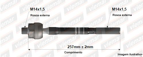 Barra Axial Fiat Novo Uno 2011 A 2022