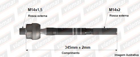 Barra Axial Focus 04 05 Rosca Grossa