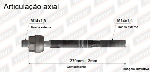 Barra Axial Fiat Palio 2001 A 2016 Mecanica