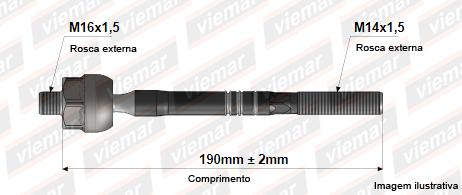 Barra Axial Renault Logan Sandero 07 13 Hidr Sist Trw