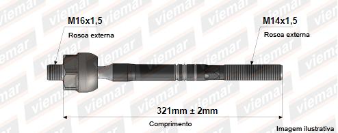 Barra Axial Golf 99 Bora 98 (Macho)