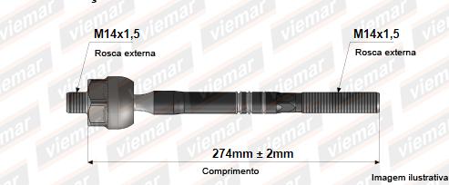 Barra Axial Fiesta 03 13 Ecosport 03 12 Hidraulico Ka 08 13