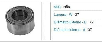 Rolam Roda Diant Fiat Palio 1.8 2002 A 2013 S Abs