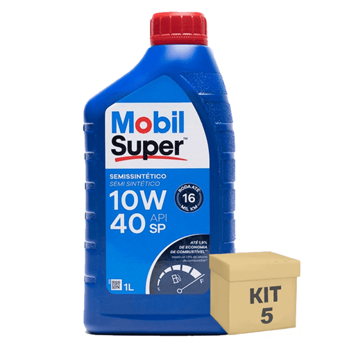 Kit 5 Oleo Motor 1 Litro 10W40 Semissintetico