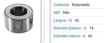 Rolam Roda Diant Toyota Corolla 1.6 1.8 2002 2019 C S Abs