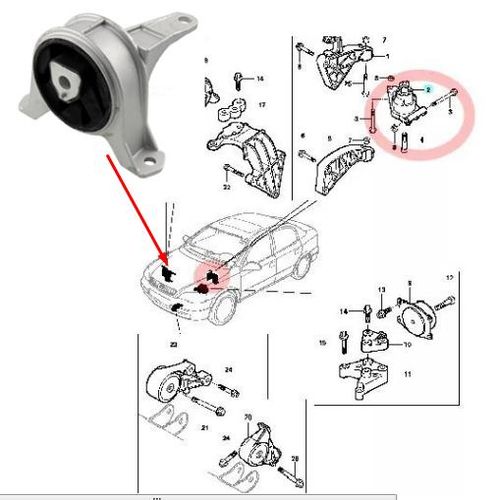 Calco Motor Astra 99 1.8 2.0 8V Vectra 06 Zafira Diant Dir