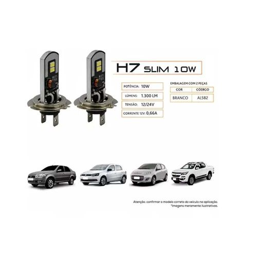 Lâmpada Led Slim H7 Bivolt 24W AL582