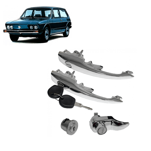 Kit Maçanetas Variant 2 Brasília Após 1977 Cromado