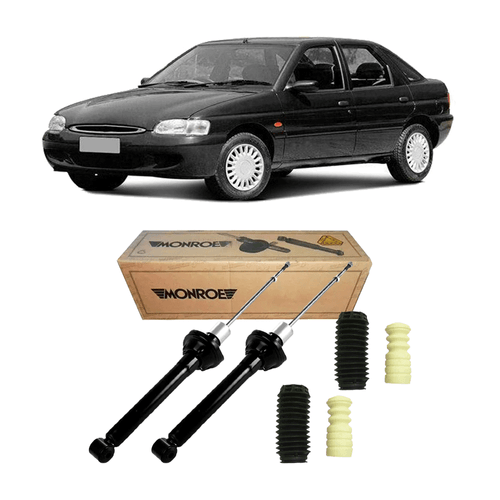 Par Amortecedores Traseiro Escort 1998 A 2003 + Kit